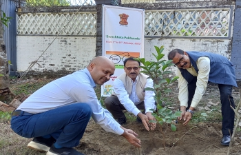 Tree Plantation during celebration of Swachhata Pakhwada (01 January - 15 January 2023) at CGI Sittwe